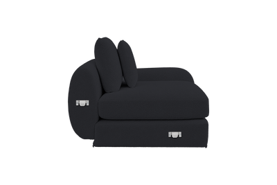 Milo Right Armchair in Bouclé Smoke