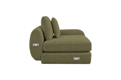 Milo Right Armchair in Mosquito Sycamore