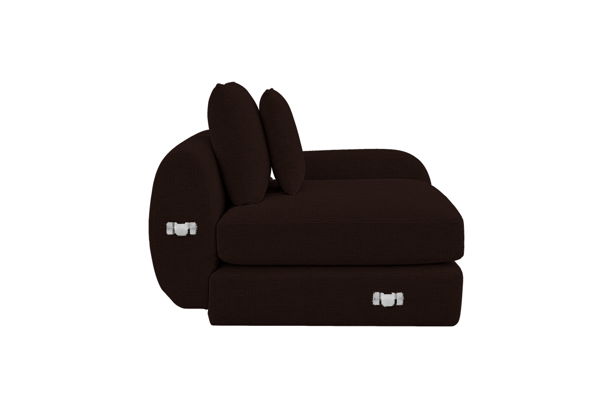 Milo Right Armchair in Mosquito Terra