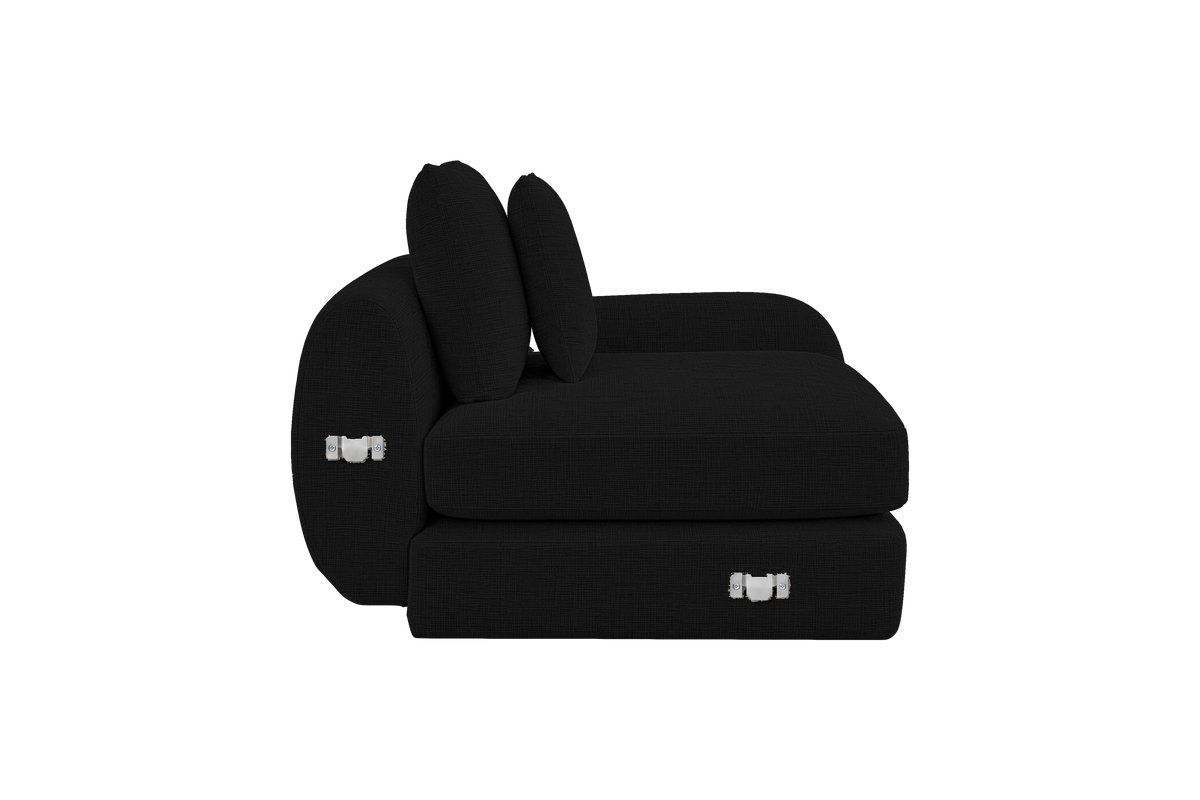 Milo Right Armchair in Mosquito Yves