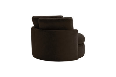 Moroder Swivel Accent Chair in Marfa Charcoal