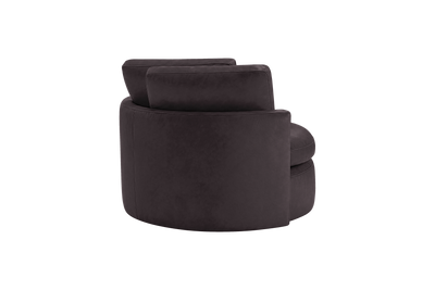 Moroder Swivel Accent Chair in Dante Charcoal