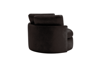 Moroder Swivel Accent Chair in Dante Ebony