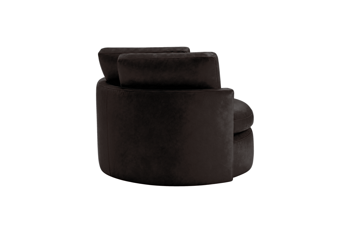 Moroder Swivel Accent Chair in Dante Ebony