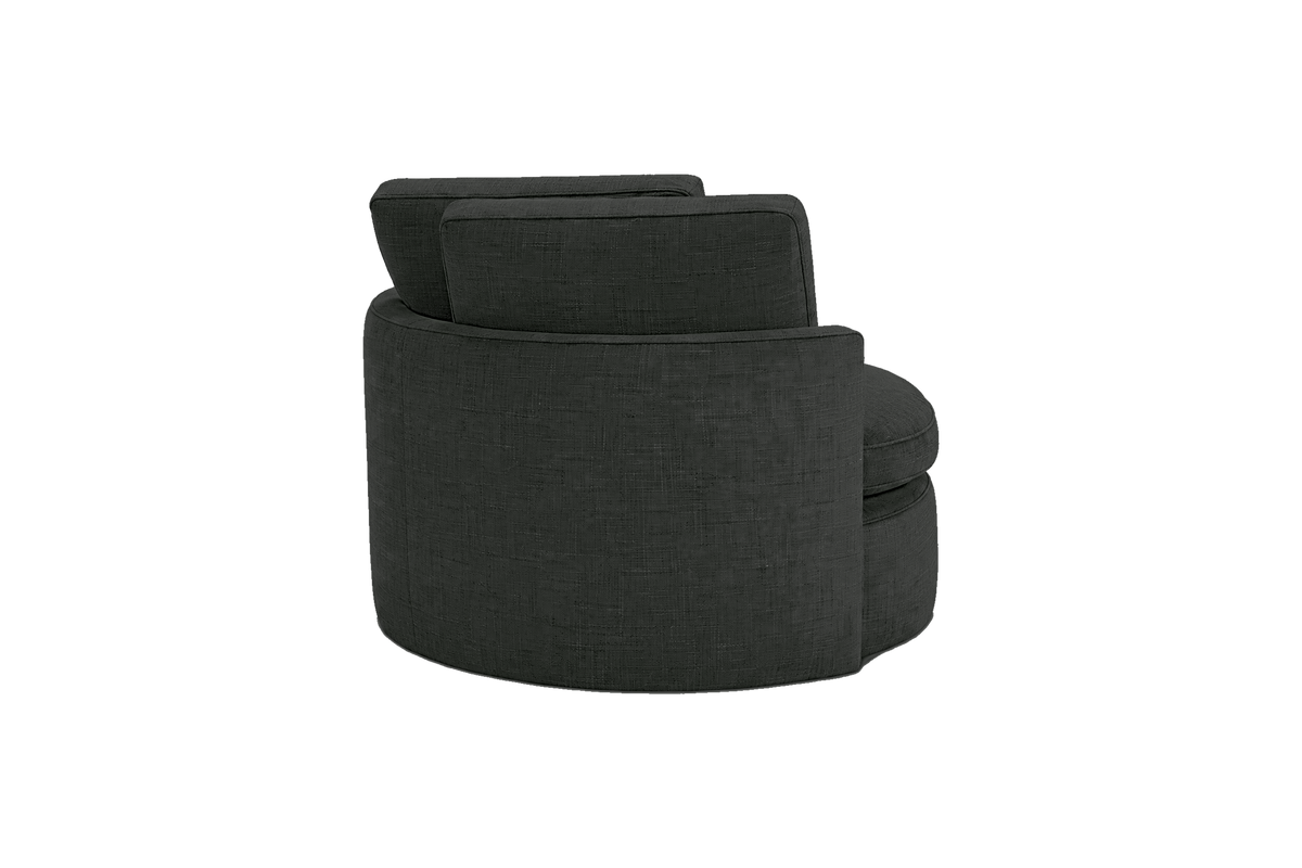 Moroder Swivel Accent Chair in Mosquito Lola