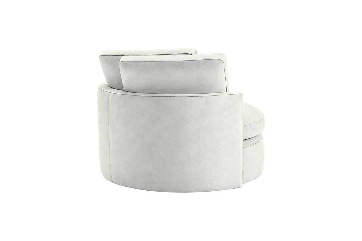 Moroder Swivel Accent Chair in Felix Milky
