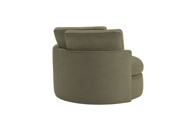 Moroder Swivel Accent Chair in Felix Olive