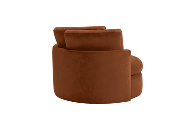 Moroder Swivel Accent Chair in Marfa Pluto
