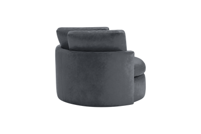 Moroder Swivel Accent Chair in Dante Shark