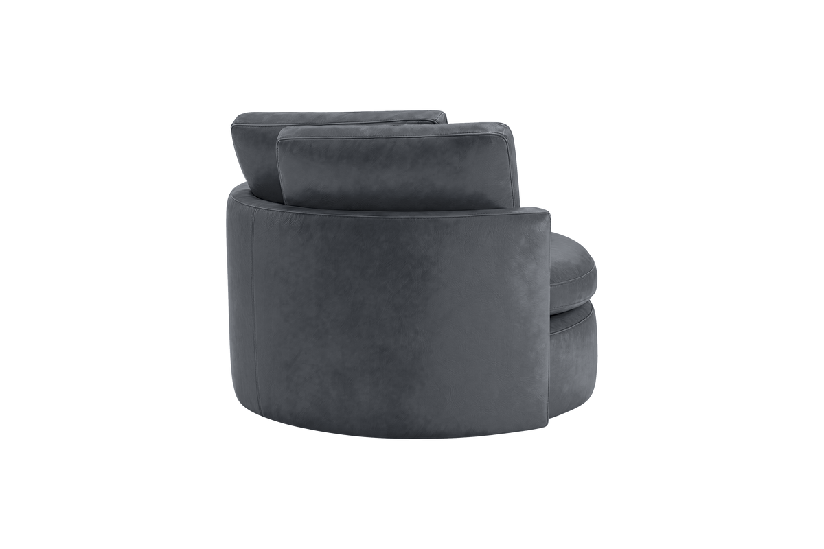Moroder Swivel Accent Chair in Dante Shark