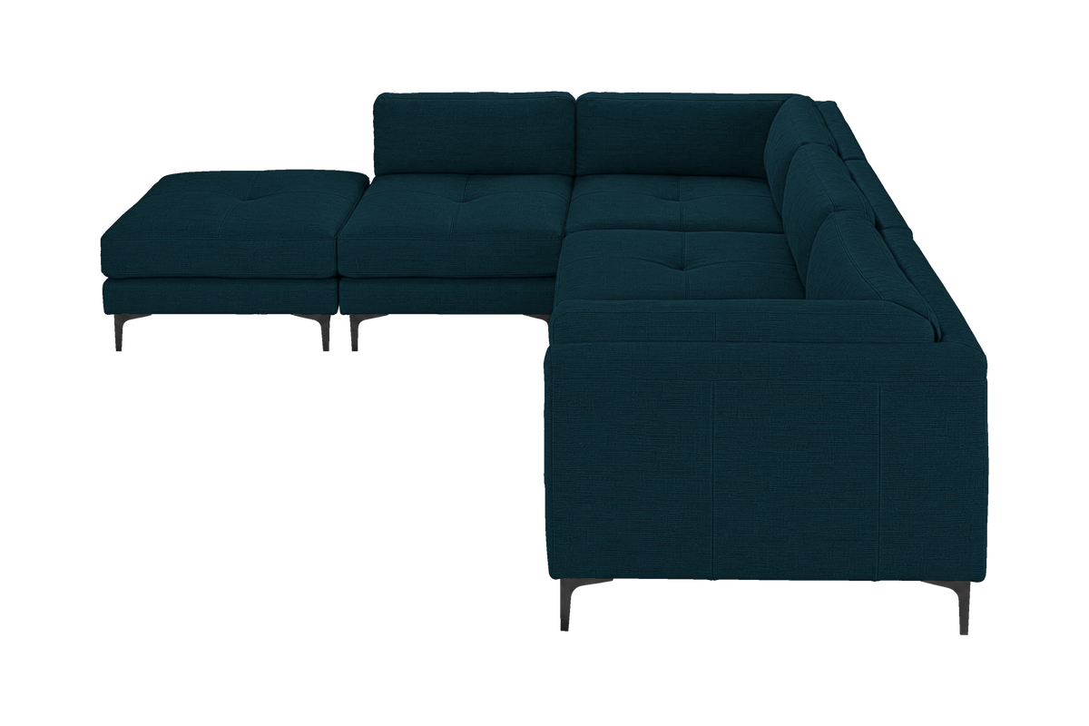 Oli Modular Left Bumper Corner Sofa in Roni Deep Lake