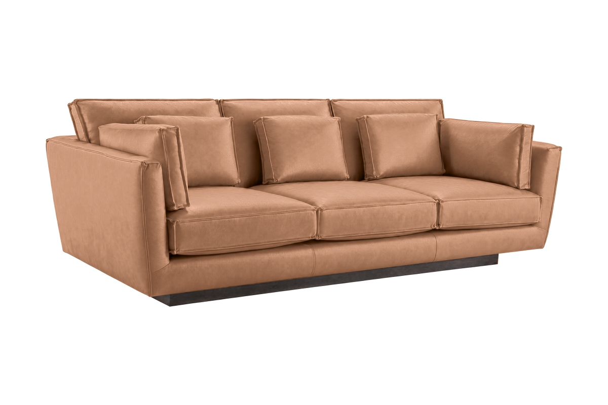 Stanley Large Sofa 3 Cushions in Momo Camel