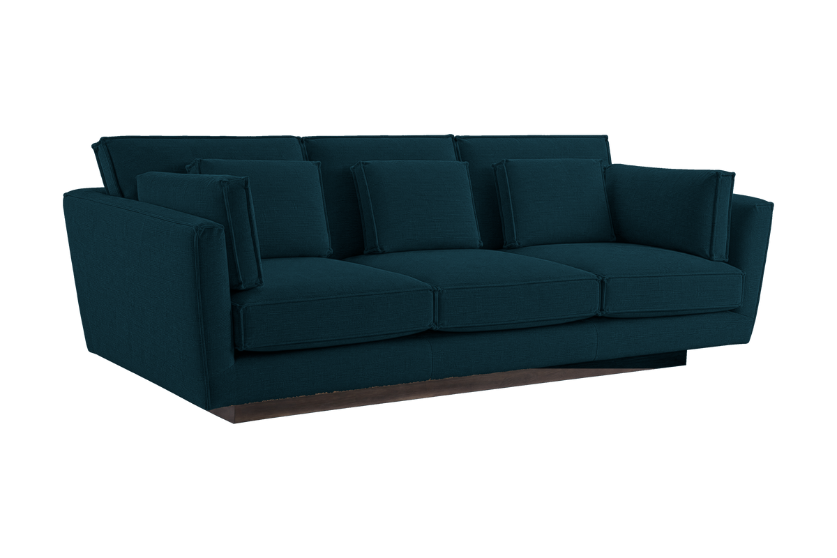Stanley Large Sofa 3 Cushions in Roni Deep Lake