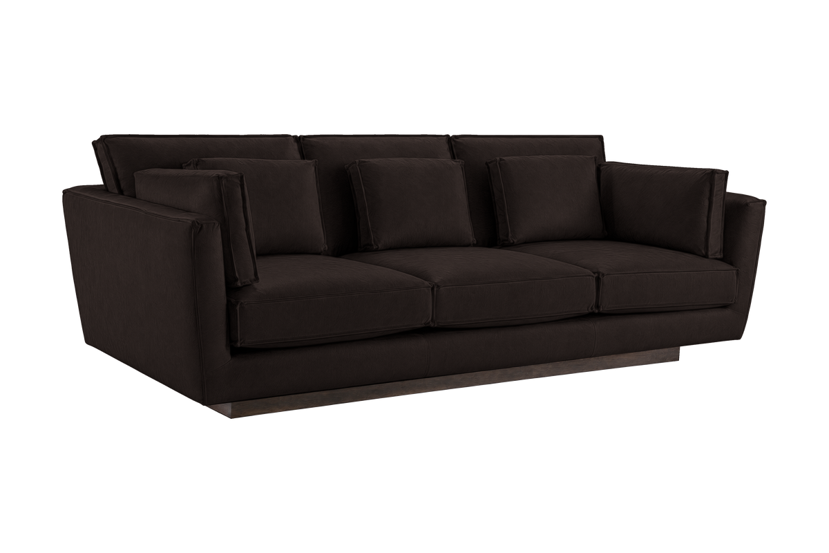 Stanley Large Sofa 3 Cushions in Dante Ebony