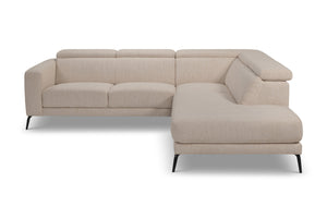 Lea Right Hand Facing Sofa in Gratin Creme Fabric