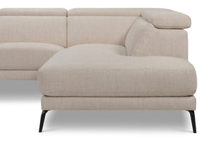 Lea Right Hand Facing Sofa in Gratin Creme Fabric