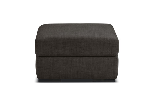 Caro Footstool in Harrison Charcoal Fabric