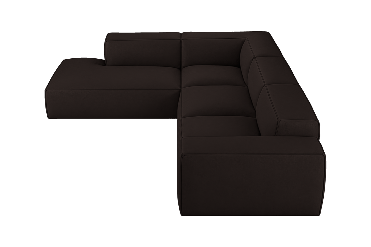 Elo Left Bumper Sectional in Dante Ebony