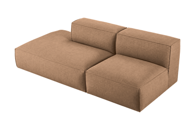 Elo Left Open Chaise Sofa in Roni Biscotti