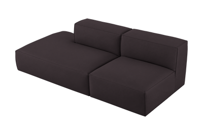 Elo Left Open Chaise Sofa in Dante Charcoal