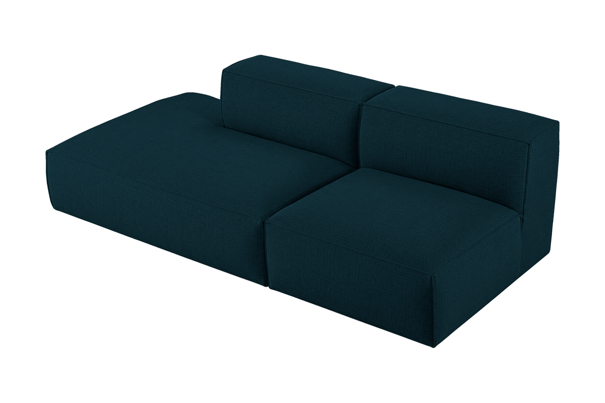 Elo Left Open Chaise Sofa in Roni Deep Lake