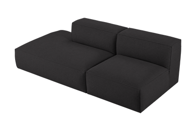 Elo Left Open Chaise Sofa in Roni Ember