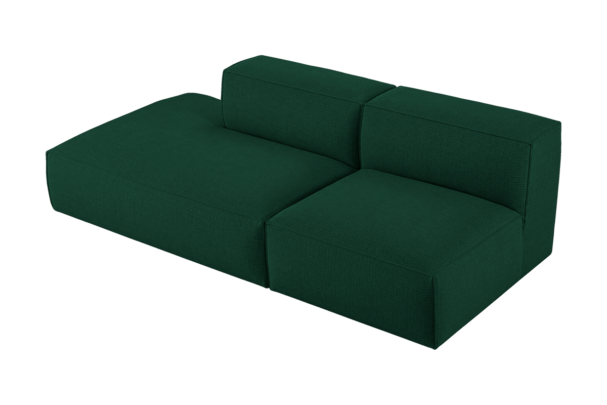 Elo Left Open Chaise Sofa in Roni Frog