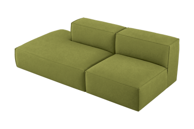 Elo Left Open Chaise Sofa in Fresco Key Lime