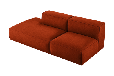 Elo Left Open Chaise Sofa in Roni Poppy