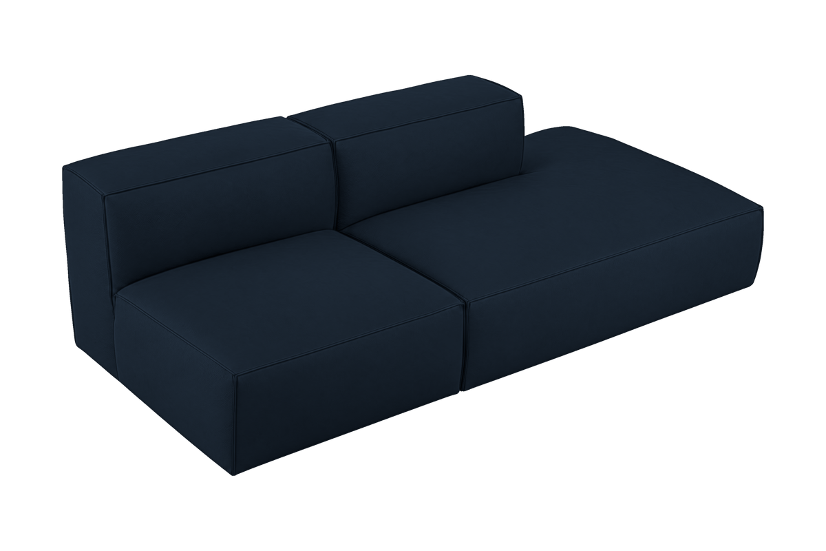 Elo Right Open Chaise Sofa in Dante Aqua