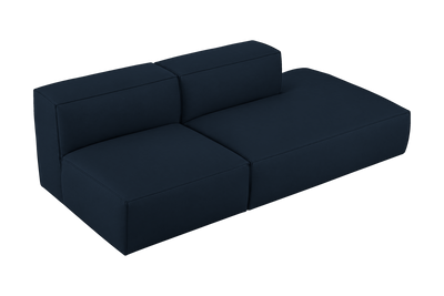 Elo Right Open Chaise Sofa in Dante Aqua