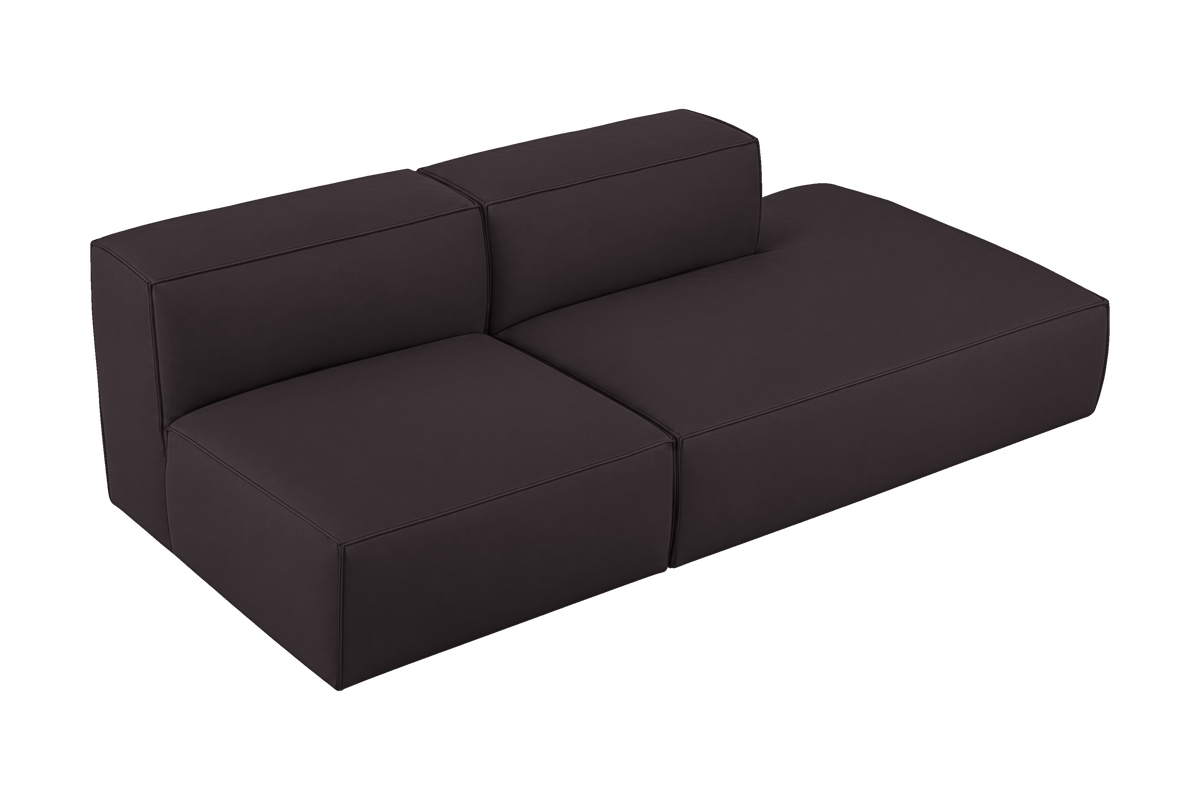 Elo Right Open Chaise Sofa in Dante Charcoal