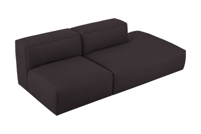 Elo Right Open Chaise Sofa in Dante Charcoal