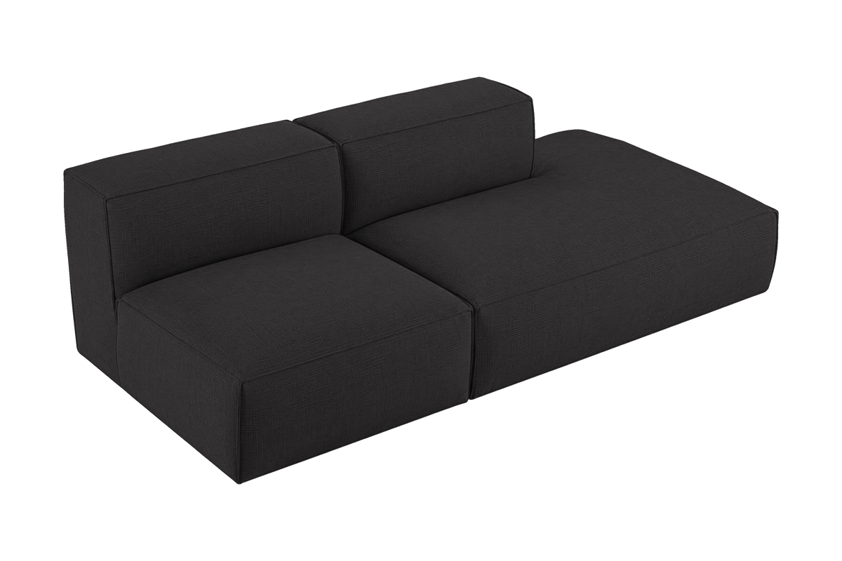 Elo Right Open Chaise Sofa in Roni Ember