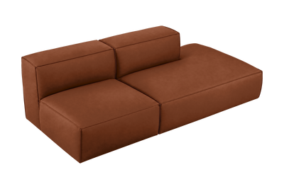 Elo Right Open Chaise Sofa in Dante Hazel