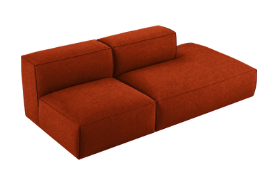 Elo Right Open Chaise Sofa in Roni Poppy