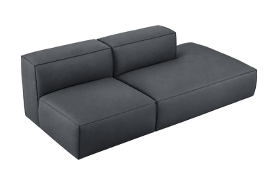 Elo Right Open Chaise Sofa in Dante Shark