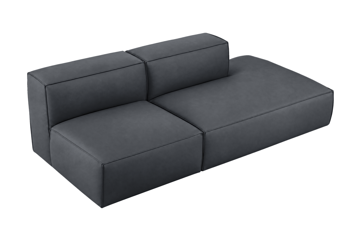 Elo Right Open Chaise Sofa in Dante Shark