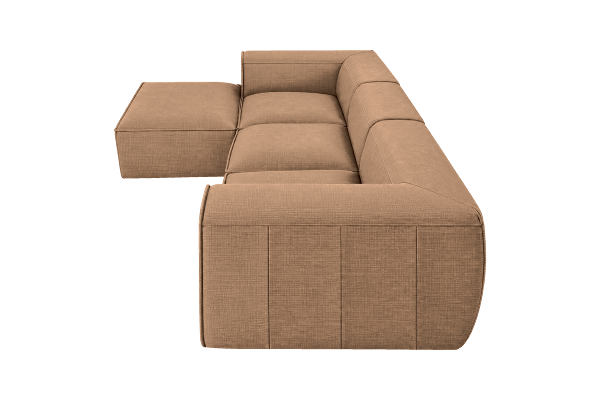 Fred Large Left Chaise in Roni Biscotti