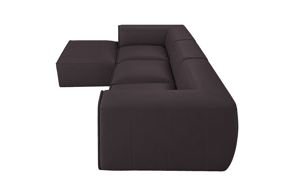 Fred Large Left Chaise in Dante Charcoal