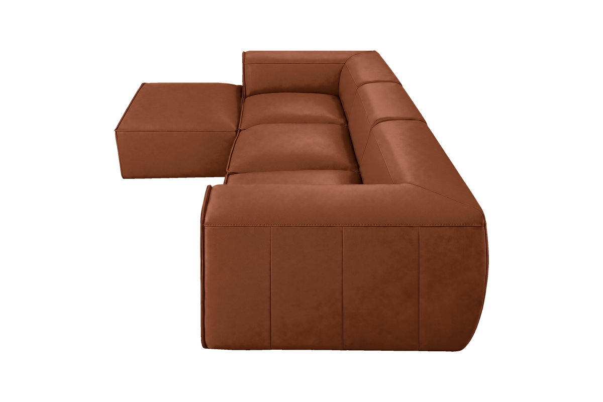 Fred Large Left Chaise in Dante Hazel