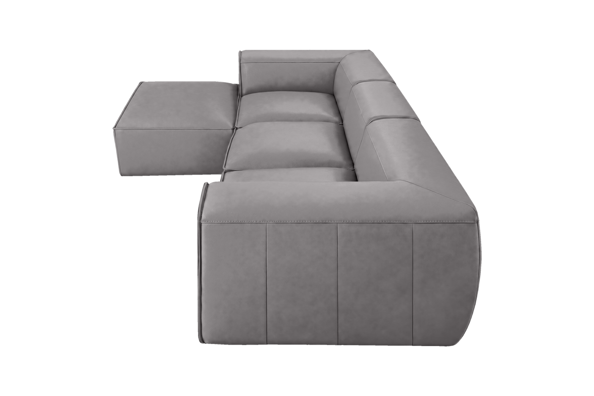 Fred Large Left Chaise in Dante Meteor