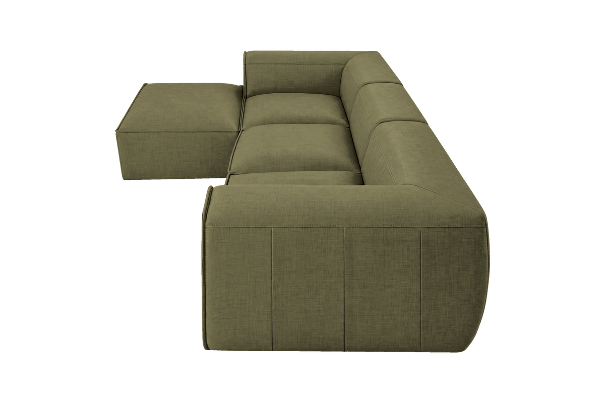 Fred Large Left Chaise in Mosquito Sycamore