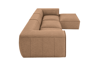 Fred Large Right Chaise in Roni Biscotti