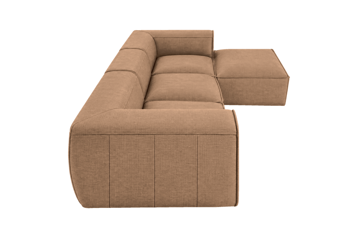 Fred Large Right Chaise in Roni Biscotti