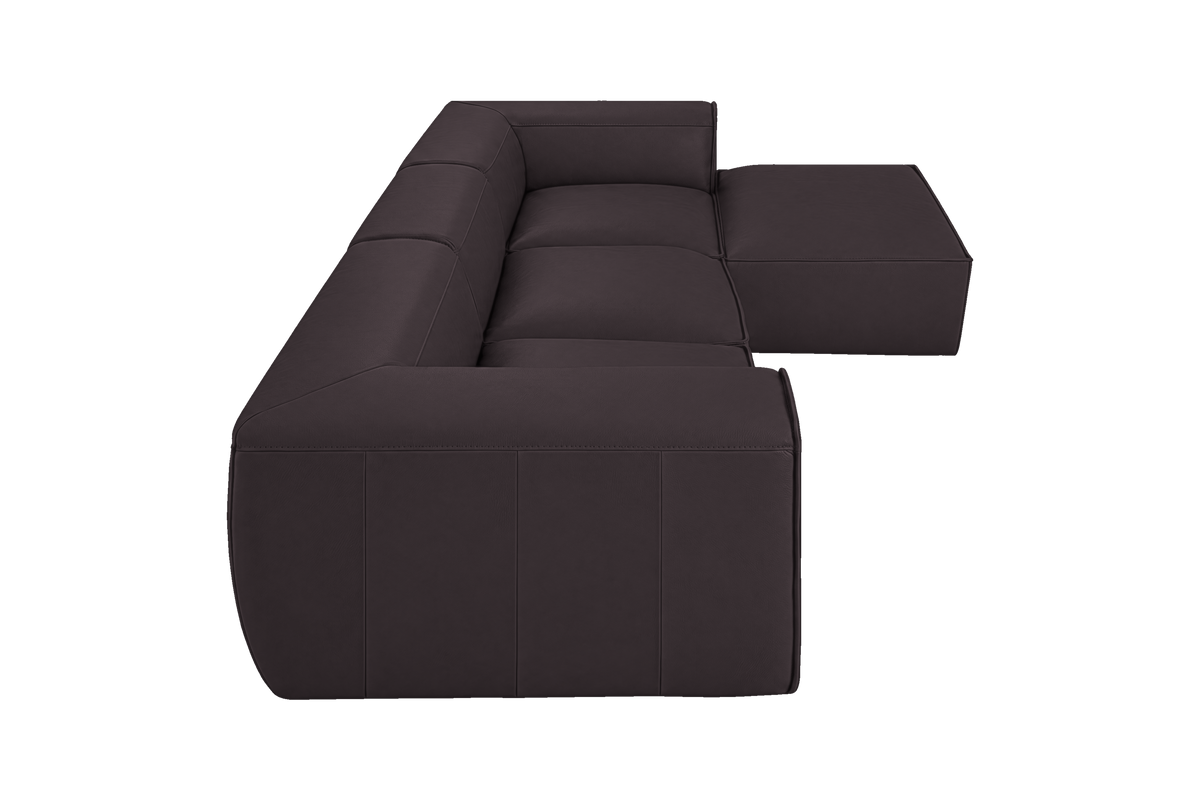 Fred Large Right Chaise in Dante Charcoal