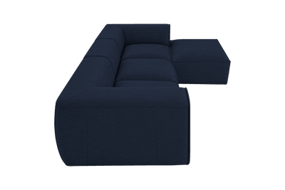 Fred Large Right Chaise in Roni Ember Blue