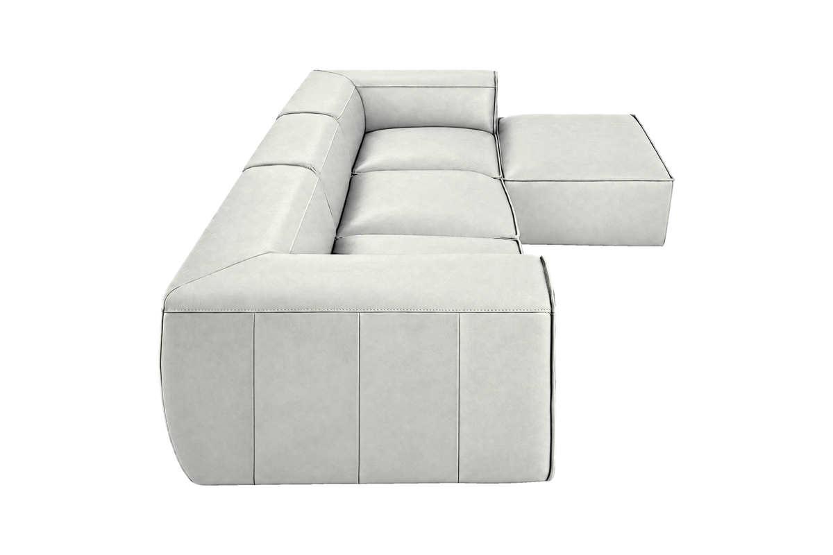 Fred Large Right Chaise in Felix Milky