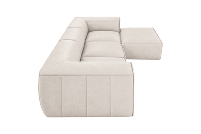 Fred Large Right Chaise in Fresco Milky
