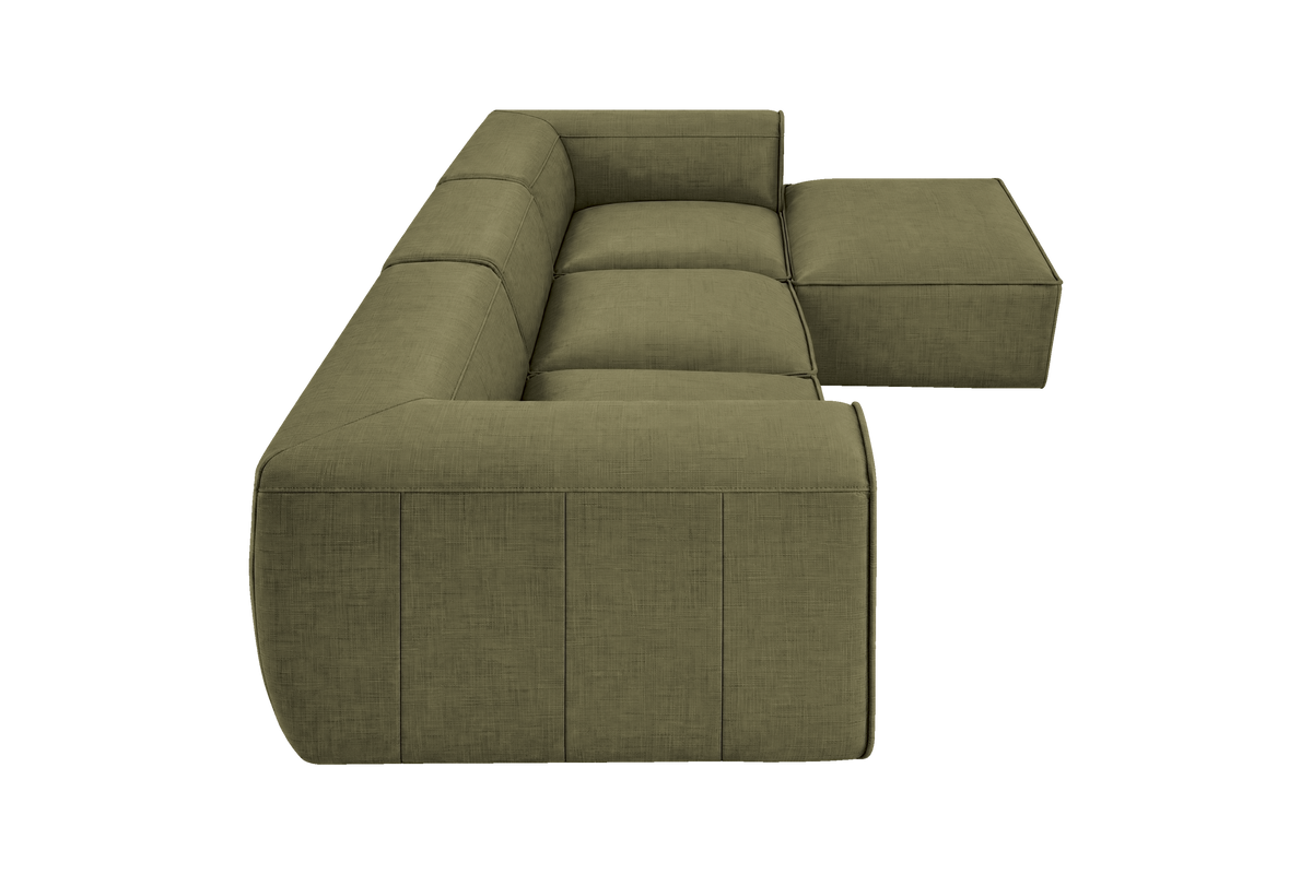 Fred Large Right Chaise in Mosquito Sycamore
